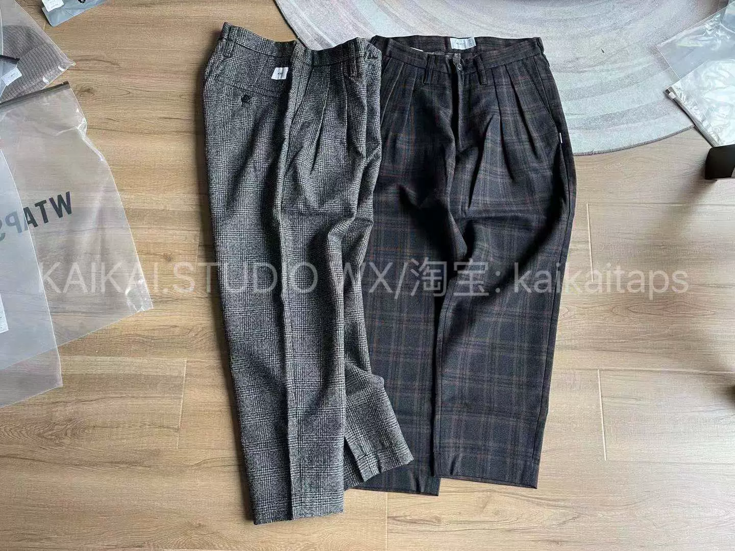 WTAPS TUCK /TROUSERS/ WOOL.TWEED.TEXTILE www.seven-health.com