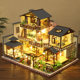 diy cabin forest garden Japanese style large villa handmade small house model assembled toy birthday gift