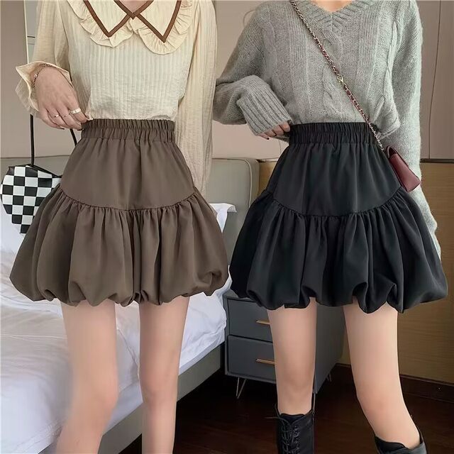 2025 new design style puffy short skirt sweet and spicy skirt spring and autumn A-line skirt summer chic women's clothing
