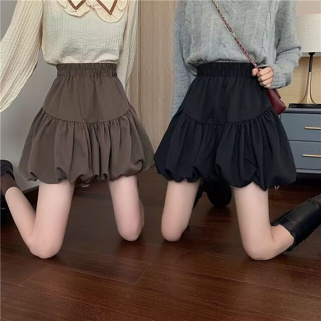 2025 new design style puffy short skirt sweet and spicy skirt spring and autumn A-line skirt summer chic women's clothing
