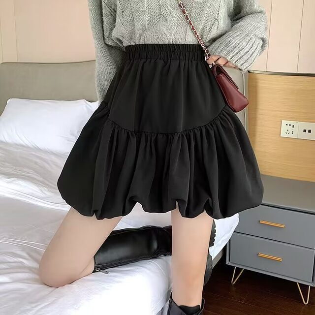 2025 new design style puffy short skirt sweet and spicy skirt spring and autumn A-line skirt summer chic women's clothing
