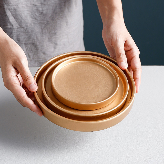 Jianyi water tray flowerpot ceramic tray round pothos succulent flowerpot chassis