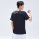 Fuchin style short-sleeved men's cool T-shirt women's top casual clothes breathable sportswear smoked badminton clothes