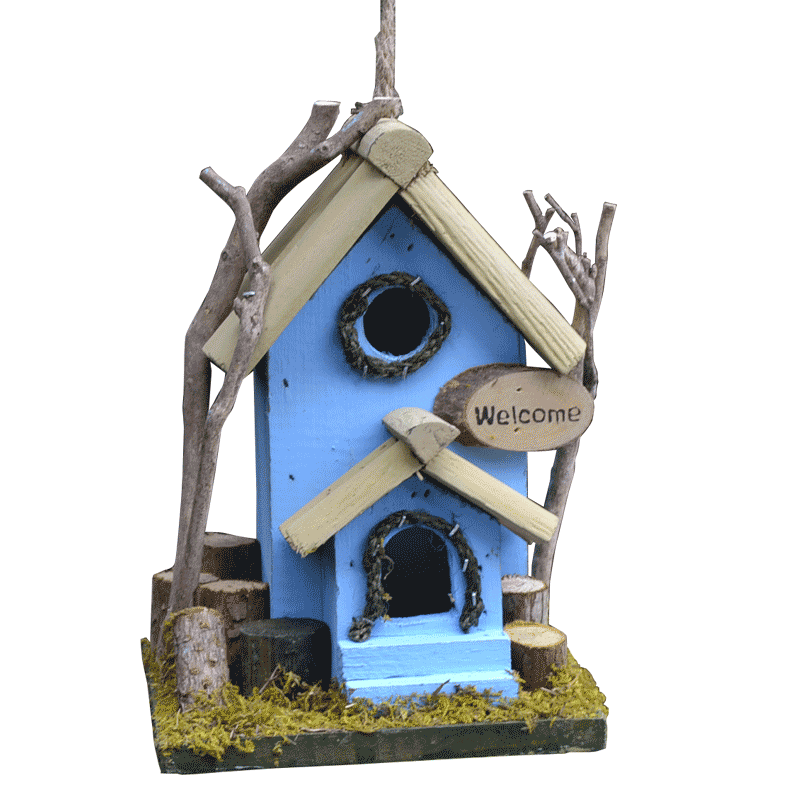 Outdoor bird nest garden courtyard layout landscape solid wood balcony yard garden decoration ornament simulated bird house bird nest
