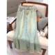 Hong Kong style retro summer old design niche fur edge fishtail skirt mid-length skirt denim skirt women
