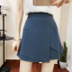 Fat mm plus size half-body short skirt pants summer women 2024 new ruffled a-line skirt versatile wide-leg skirt 200 Jin [Jin equals 0.5 kg]
