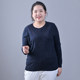 Fat Mrs. Plus Size Women's Clothing Autumn and Winter New Fashionable Knitted Round Neck Top Middle-Aged Mother Model 619304310