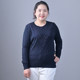 Fat Mrs. Plus Size Women's Clothing Autumn and Winter New Fashionable Knitted Round Neck Top Middle-Aged Mother Model 619304310