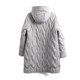 Fat Mrs. Plus Size Women's Clothing Winter New Gray Commuting Plus Fat Mid-Length Down Jacket Hooded Loose 422487310