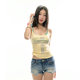 4muggle original spring and summer millennium contrasting color lollipop vest hot diamond wear sleeveless dopamine top for women