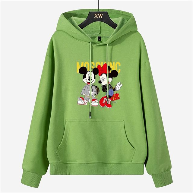 Semir hooded sweatshirt for women 2025 spring new pure cotton hoodie Korean loose cartoon Mickey top student jacket
