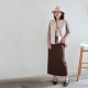 Interactive elegant commuting! Very versatile fashion ~ sloppy after slimming 2 side pockets, suit half skirts, long skirts
