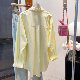 Yellow, elegant atmosphere versatile long -sleeved shirt female 2024 spring new Korean version of the loose casual shirt top

