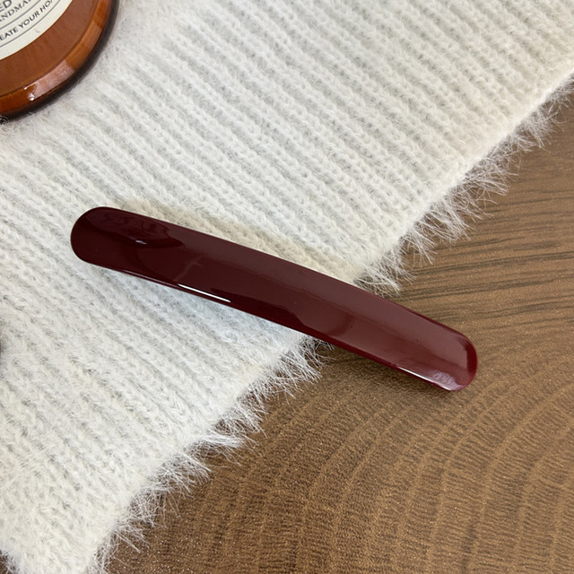 Leopard pattern horizontal clip, one-word hair clip, headwear, hair clip, half-tied hair on the back of women's head, small amount of spring