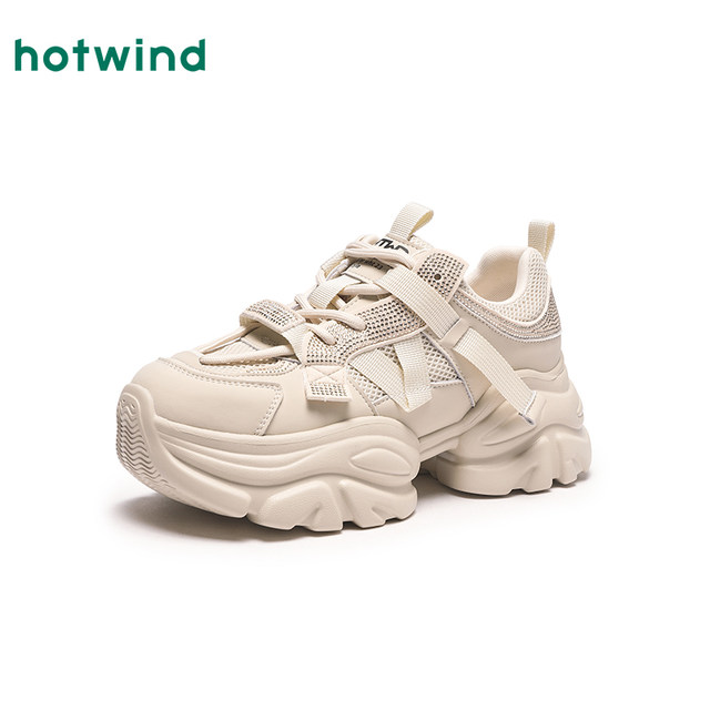 Hot air thick-soled dad shoes for women 2025 spring new versatile sports outdoor casual shoes H42W25116