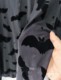 Summer women's large size black mesh bat pattern long-sleeved round neck pullover elastic base shirt T-shirt 1349
