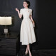 European Station 2025 summer new high-end light luxury occasion women's French temperament long skirt women's white dress