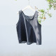 Thin pure cotton Japanese style literary women's clothing solid color sleeveless home base vest suspender spring and summer versatile layering vest