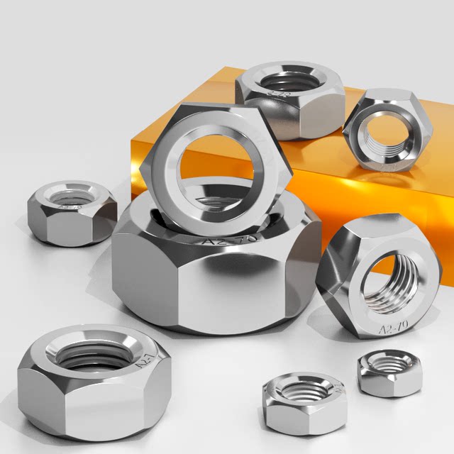 304 stainless steel hexagonal nut 201 nut M3M4M5M6M8M10m12M16M20 stainless steel screw cap
