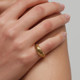 European and American fashionable simple niche gear stripes versatile personality stacking ring