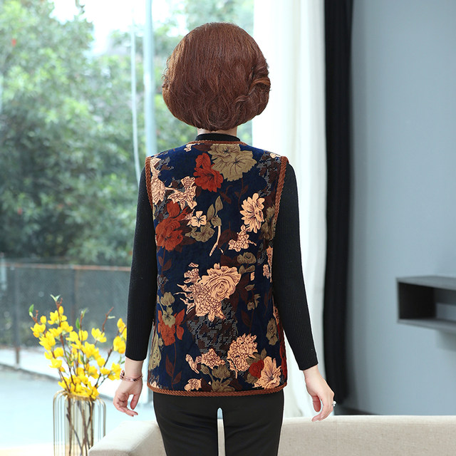 Special fat mother's vest autumn and winter plus fat plus size middle-aged and elderly winter vest women's sleeveless vest vest