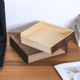 Simple solid wood multi-layer desktop storage box, company living room dormitory file box, antique TV elevated stand
