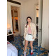 Luo Luosuke white denim outer female 2024 new printed early spring wear coat small and short jacket