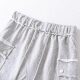 Cotton American casual cut breasted elastic waist-pack hip skirt irregular pocket anti-exposure sports sweat skirt