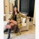 Light cloth winter dress retro mid-length loose wool jacket for women Korean style high-end wool coat