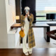 Light cloth winter dress retro mid-length loose wool jacket for women Korean style high-end wool coat