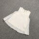 Daily single spring and summer square collar sleeveless polka dot waist pleated sexy large size loose slimming rear button hollow chiffon shirt
