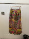 
LAVISHSECRET Autumn and Winter Retro Hong Kong Style Printed Skirt for Women High Waist Slim A-line Skirt Mid-length Skirt