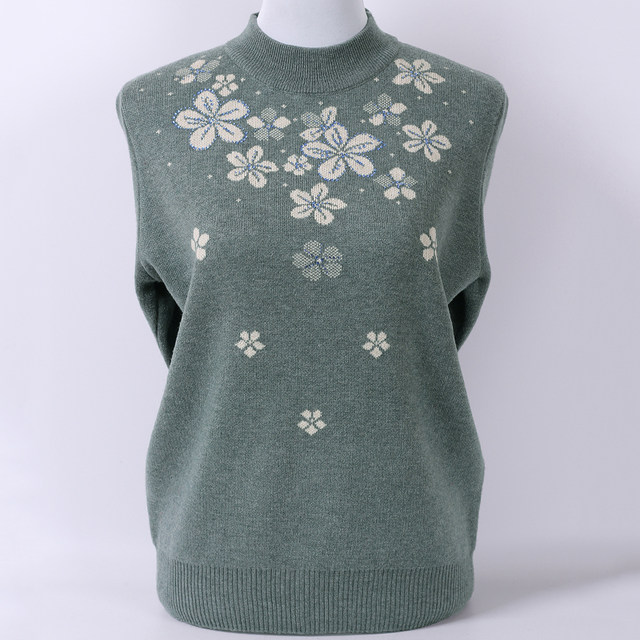 Mother's thick sweater women's winter clothing middle-aged and elderly woolen sweater long-sleeved pullover knitted bottoming shirt grandma's top