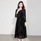 
Hangzhou Silk Velvet Dress Women's 2025 Autumn and Winter Silk Long Skirt Waist Slimming Mother's Wear Mulberry Silk Skirt