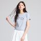 RPB BRAND cat pattern embroidered front shoulder short-sleeved girls T-shirt new popular slim short top