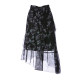 Red Beti Chiffon Sweet Print Summer New Irregular Temperament Elegant Mid-length Gentle Style Skirt