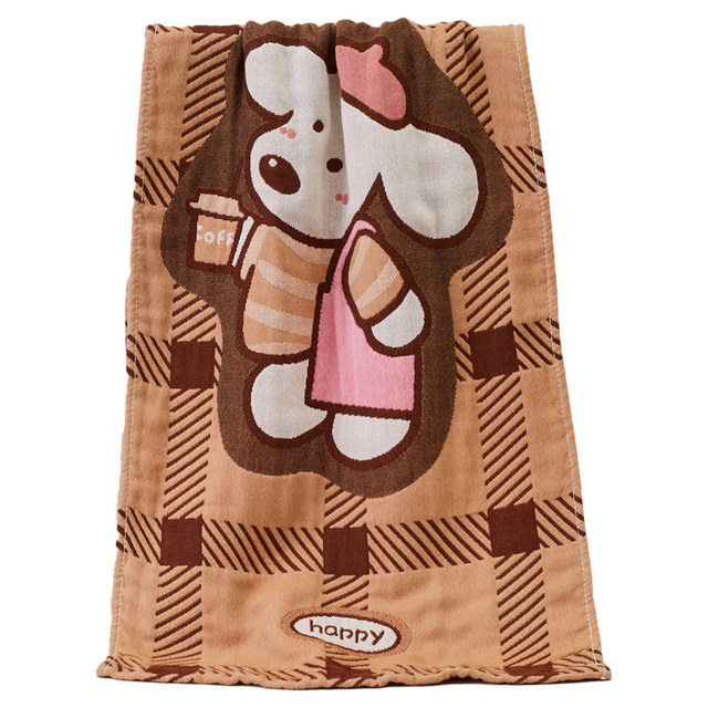 Gauze towel pure cotton face wash household water-absorbent lint-free cotton adult thickened children's bath 2024 new style