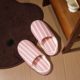 
Thin strips niche contrasting striped cotton and linen slippers for men and women comfortable home couple air-conditioned room floor shoes spring and summer