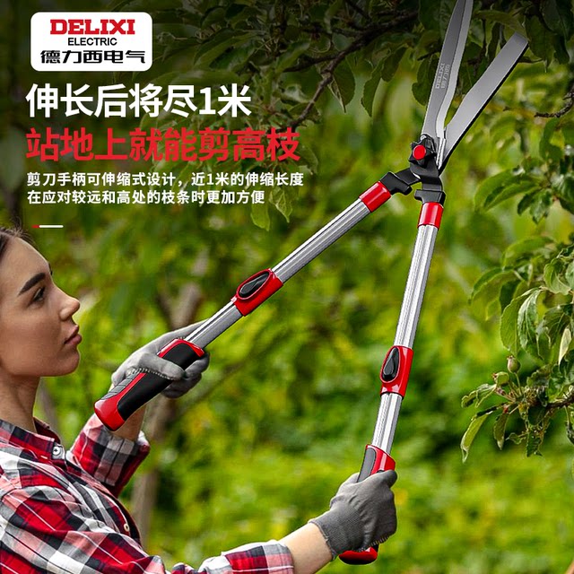 Delixi garden scissors for grass cutting, greening and gardening, branch pruning shears, full collection of gardening lawn scissors