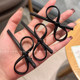 Black leather bow duckbone clip 2025 new hair clip side clip hair clip front hair clip broken hair clip clip