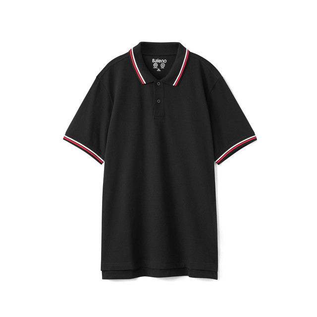 Baleno 2020 summer polo shirt men's short-sleeved stretch black