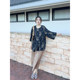 vogana Cannes home large size original vacation style waist-hugging large A-spoke dress loose belly-covering suspender long skirt
