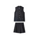 vogana Cannes home large size original fashionable casual temperament solid color slimming tassel furted vest shorts set set
