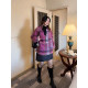 vogana Cannes home large size original silhouette Korean jacket winter retro plaid wool pullover top