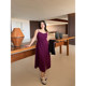 VOGANA Cannes home large size women's clothing atmosphere spring pleated dress for women slim waist A-line suspender skirt