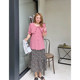 vogana Cannes home large size original summer casual casual elastic high waist ruffled floral skirt for women summer