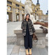 Vogana Cannes Large size original retro Fund pattern texture warm lamb hair loose jacket vest
