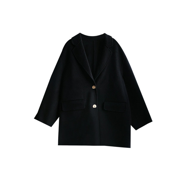 vogana Cannes home large size original innovative annual battle robe jacket thickened aura full wool double-sided wool coat