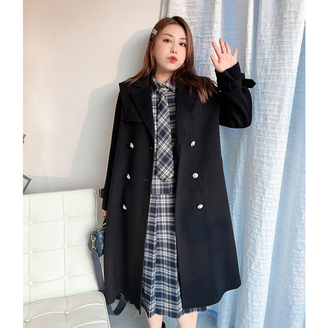 vogana Cannes plus size original age-reducing college style pattern skirt detachable tie brushed pleated dress