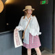 Large size original retro literary A-line skirt summer Korean version age-reducing plaid skirt for women